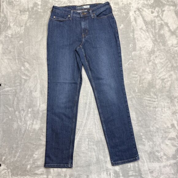 Carhartt Women’s 6 Regular Rugged Flex Relaxed Fit Jeans Blue Mid Rise Straight - Picture 1 of 10